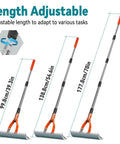 Heavy Duty Dethatcher Rake For Lawns With 5 Ft Handle And 70 Inch Adjustable Shaft 19 Tine Thatch Rake sizes display