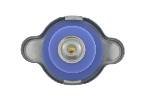 16 PSI Coolant Reservoir Radiator Cap Direct Fit Replacement Seal For Honda Hyundai Kia Nissan Engine Cooling top view with blue seal.