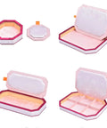 Brown Stackable Jewelry Organizer Tray With Six Grids Drawer Storage Pad For Rings And Bracelets, decorative design.