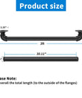 Kick Up Your Safety Game With This Heavy Duty Wall Handrail 3 Feet Long dimensions showing 3ft length and 1.25 inch diameter.