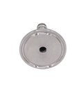 Stainless steel tri-clamp to 0.5 in hose barb adapter, sanitary pipe fitting, front view