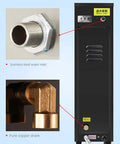 Heavy Duty Commercial Water Heater Boils In Five Minutes With Nonstop Flow Using Smart Step Heating Tech Features stainless steel water inlet and pure copper drain.