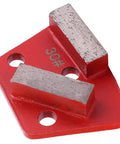 Set Of 3 Trapezoid Concrete Grinding Discs With 30 Grit For Floor Grinders, showing aggressive metal scraper pads for adhesive removal.