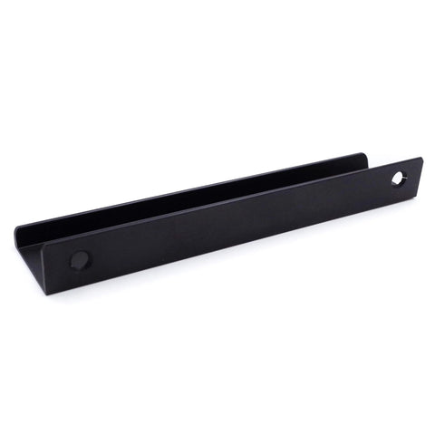 Edge Pulls For Cabinets And Drawers, 8 Pack, 6 Inch Overall Length, Black Concealed Tab Pulls For Kitchen Garage Cabinets, Aluminum