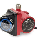 Quiet Hot Water Recirculator Pump with timer dial; designed for seamless hot water flow to faucets.