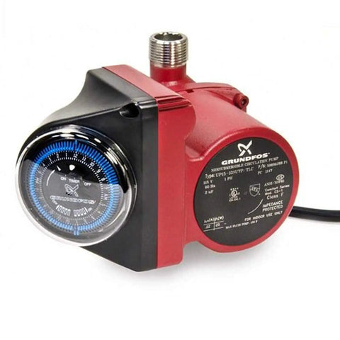 Quiet Hot Water Recirculator Pump with timer dial; designed for seamless hot water flow to faucets.