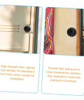 Round flush pull slam latch; black marine-grade door/cabinet hardware for boats and RVs.