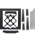 Drop In Heavy Duty Black Aluminum 3D Printer Frame Kit With Chrome Smooth Guide Rods And Precision Anodized Extrusions flat layout parts