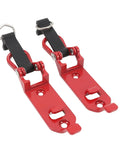 Two Pack Heavy Duty Roof Rack Shovel Holder With Metal Rubber Clamp Mount For Car Truck Garage Space Saving Tool Organizer Easy Install Red
