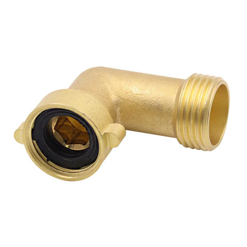 Garden Hose Elbow 90 Degree Solid Brass Quick Adapter For Irrigation And Watering Heavy Duty Connector Keeps Your Hose From Twisting And Leaking