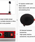 Hardcore Heavy Duty Electric Stretch Wrapping Table With Automatic Film Dispenser And Smooth 40 Cm Turntable showing nylon sleeve shaft and control panel.