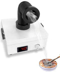 Badass Solder Fume Extractor With Triple Stage Filtration And Adjustable Speed Heavy Duty Dust Collector For Electronics Workshop, compact desk unit, removes fumes while soldering.