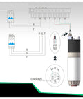 Electrical wiring diagram for Heavy Duty Water Cooled CNC Spindle Motor With ATC Automatic Tool Change And BT30 Taper.