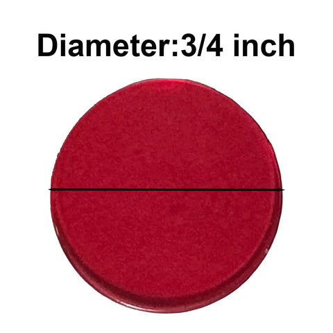 Red transparent 3/4 inch chip from 1000 Transparent 3/4 Inch Bingo Counting Chips In Eight Color Set For Bingo Games, Math Counters.