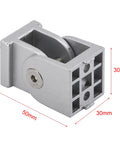 Beefy Zinc Alloy Pivot Joint Fittings For Aluminum Profiles Movable Hinge Connectors 180 Degree Adjustable Pivot Joints Flexible Extrusion Hardware 4 Pack, 50x30mm silver joint