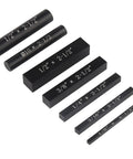 Seven Piece Beefy Aluminum Setup Blocks Height Gauge Set For Router And Table Saw, Precision Setup Bars With Laser Engraved Size Markings