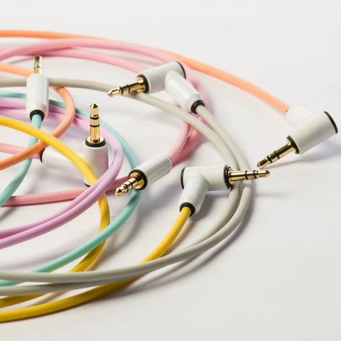 MickXer 5 Way Passive Mixer With Candycord Color Cables Six Pack And Noise Filtering Kit 3.5mm mini jack cords in various colors