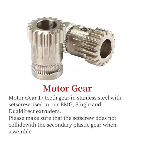Motor gear set for Dual Gear Extruder Hardware Kit for 3D Printer Upgrades Compatible with Two Four BMG Extruder