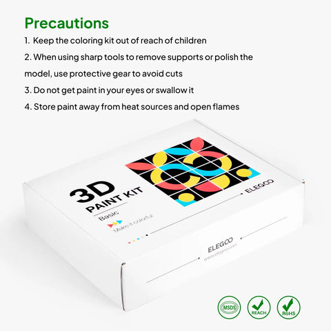 All In One 3D Printing Miniatures Painting Kit With Premium Paints, Finishing Tools, Coloring Implements, And Protective Gear For Hobbyists
