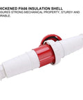 Heavy Duty 63A 5 Pin Industrial Plug Power Connector For 3 Phase 5 Wires IP67 380 To 415V Waterproof Electrical Connector, PA66 shell