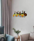 Colorful Tiffany Victorian Dragonfly Mermaid Three-Head Wall Sconce with Glass Lamp Base in living room.