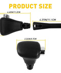 Solid Upgraded Shift Knob Lever Handle With Super Grippy Handball For Smooth Gear Changes Easy Swap Install Plus Repair Tape Kit To Wrap That Sturdy Car Gear Shifter Today. Black metal shift knob, 5.7cm handle, front view