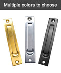Sleek Hidden Edge Pull For Smooth Sliding Pocket Doors Killer Gold Finish Hardware in gold, silver, and black colors.