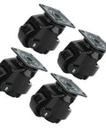 Heavy Duty Level-Adjust Caster Wheels Set, 4 Pack Nylon Swivel Casters For Moving Tables And Heavy Equipment, 360 Degree Rotation
