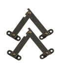 Bronze Two Piece Lid Support Hinges For Cabinet Doors, Folding Lift Up Struts, Metal Iron, Easy Install, 114x31mm