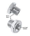 Two Pack Angle Grinder Arbor Adapters Convert 5/8-11 Wire Brush Attachments To 3/8-24 UNF For Grinders Includes Reducing Adapters