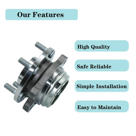 Front Wheel Hub And Bearing Assembly Fits Nissan Altima 2007 To 2018 Maxima 2009 To 2019 5 Lug Replacement with features