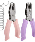 Two Pack Handheld Hole Punch Set With 1/8 Inch And 1/4 Inch Holes Includes 10 Binder Rings Heavy Duty Metal Punches For Crafts Tags Tickets And Paper Projects