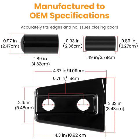 Eight-piece black door hinge cover trim set for Jeep Wrangler JK/JKU (2007–2018), exterior automotive accessories, Amazon