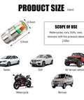 Four Pack Tire Pressure Monitor Valve Stem Caps With Three Color Eye Alert Reads 2.4 Bar 36 PSI for various vehicles
