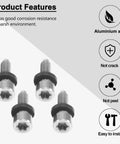 Image of 4Pc Beefy Golf Driver Screw Bolts Set Compatible With Taylormade M3 M4 M5 M6 SIM SIM 2 Stealth 2 Qi10, aluminum alloy, corrosion-resistant.