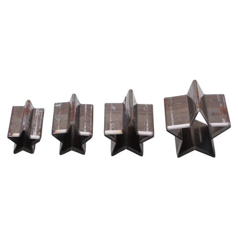 Leather Die Set For Cutting Pentagrams In Four Sizes With Star Shape Transfer Punches Box Included For Easy Carry Handy Hollow