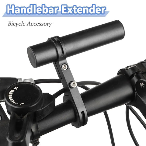Heavy Duty Aluminum Bike Handlebar Extender Mount For GPS Speedometer And LED Light on bicycle bar with grippy clamp