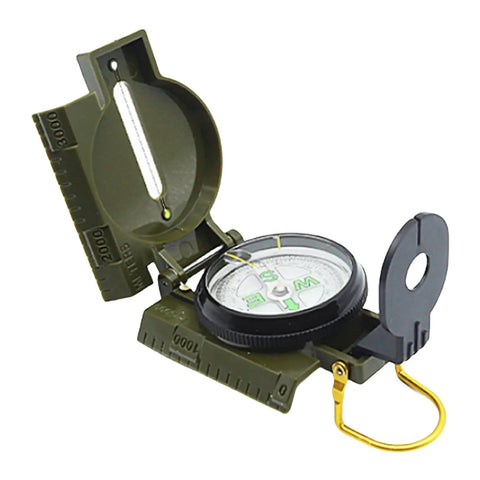 Open Dope Outdoor Compass For Camping And Hiking Your Go To Orienteering Tool For Accurate Navigation Wilderness Survival And Adventure Folding Metal Cover And Floating Dial, showing floating dial and folding cover