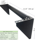 Bulletproof Heavy Duty Vertical Wall Mount Patch Panel Bracket Pack Of Two For 19 Inch Network Gear shown with dimensions 19.29" x 5.9" x 4.05".