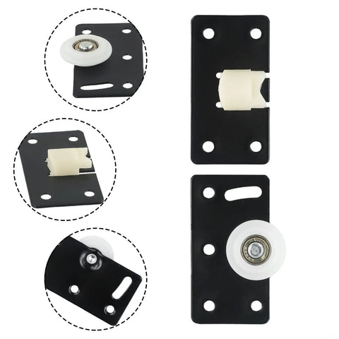 Ultra Quiet Squeak Free Nylon Garage Door Roller With Steel Bearing 85mm Replacement Pulley, black nylon wheel and bracket