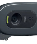 Hella Crisp HD 720P Webcam For Desktop Laptop Video Calls Recording Streaming Certified Refurbished side view with clip