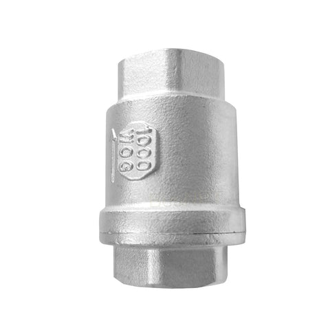 Stainless steel 3/4\" NPT inline spring check valve for water systems, Amazon brand