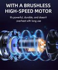 Cordless Portable Jet Blower Dual Battery Beast with brushless high-speed motor, showcasing internal mechanics.