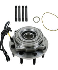 Front Wheel Hub And Bearing Assembly For Ford F250 Super Duty 2005 To 2010 Direct Swap Four Wheel Drive ABS compatible parts set.