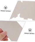 Close-up of Six Piece Microwave Waveguide Mica Sheet Insulation Covers Set showing texture and edge details, heat resistant protective shield.