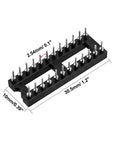 24 Pin DIP IC Socket Adapter Round 2.54mm Pitch Dual Row Spacing 7.62mm Reusable IC Chip Socket For Easy Swapping And Prototyping 20 Pack