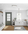 18 Inch LED Oval Flush Mount Ceiling Light With One Light, Dimmable To 10 Percent, 120V AC, Replaceable Module in modern kitchen
