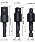 Right Angle Drill Adapter 105 Degree, 360 Degree Rotatable Hex Shank, 4 In 1 Impact Drill Bit Extension dimensions