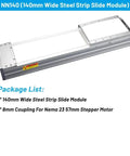 Heavy Duty Beefed Up 140mm Wide Linear Guide Platform With 180kg Load For CNC Machines, SFU2005/2010 XYZ Axis, 4 EGH20CA Carriages, Fully Enclosed Ball Screw Rail, 800mm Version, Bracket Included aluminum slide module