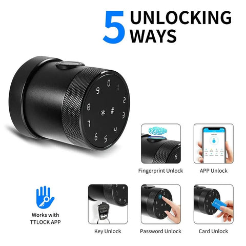Top Tier Smart Fingerprint Door Lock With Dead Simple Biometric Entry For Heavy Duty Wood Or Metal Frames Featuring Slick Ic Card Backup Smartphone App Access And No Hassle Code with 5 unlocking methods.
